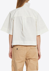 Lace-Up Stretch Blouse