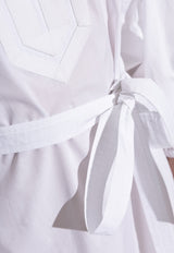 Balloon-Sleeved Tunic Dress