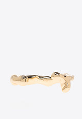 Coral Cuff Bracelet with Asymmetrical Shape