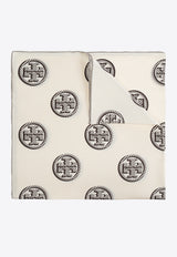 Tory Burch T Monogram Reversible Silk Neckerchief Cream 168431 0-100