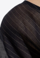 Colorblocked Silk Midi Kaftan Dress