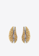 Wave Crystal Embellished Stud Earrings