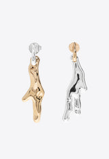 Mismatched Coral Drop Earrings