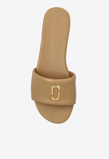 Marc Jacobs Snapshot Leather Flat Sandals Beige 2P5FSA001F12 0-230