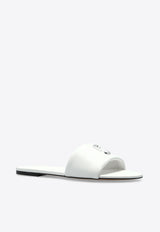Marc Jacobs Snapshot Leather Flat Sandals White 2P5FSA001F12 0-110
