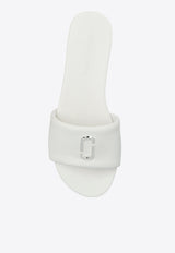 Marc Jacobs Snapshot Leather Flat Sandals White 2P5FSA001F12 0-110