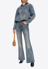 Flowy Denim Cropped Jacket