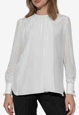 Carol Draped Silk Blouse