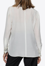 Carol Draped Silk Blouse