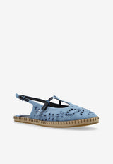 Amiee Denim Slingback Flats