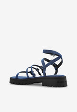 Daisy Denim Flat Sandals