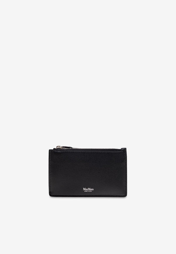 Max Mara Stamped Logo Leather Zip Cardholder CARDHOLDER 2524726011-001