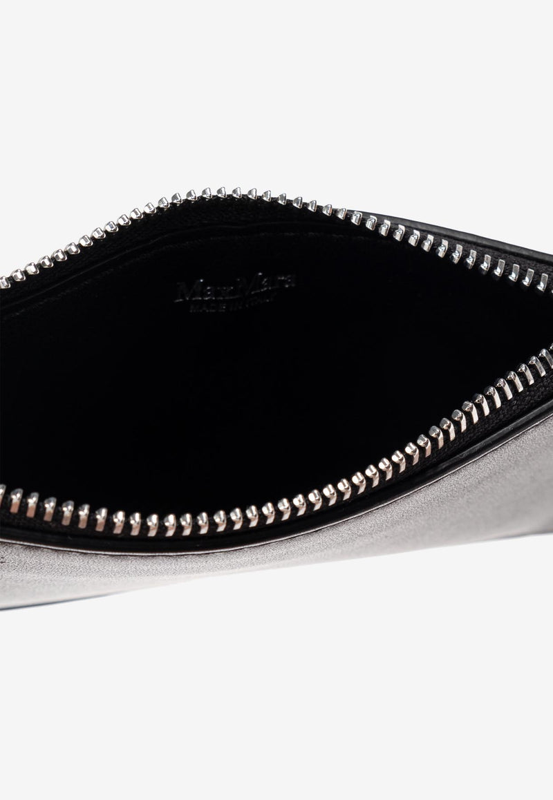 Max Mara Stamped Logo Leather Zip Cardholder CARDHOLDER 2524726011-001