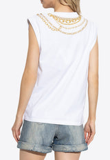 Balmain Trompe-L'œil-Style Collier-Print Top