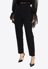 Balmain High-Waist Wool Tailored Pants