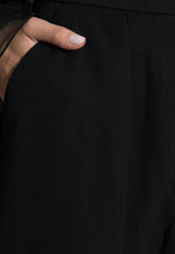 Balmain High-Waist Wool Tailored Pants