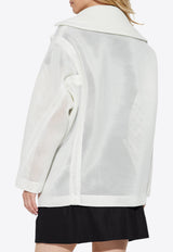 Max Mara Diorama Double-Breasted Mesh Coat