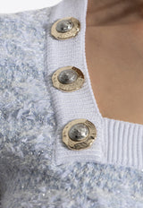 Balmain Tweed Mini Dress with Lurex Thread