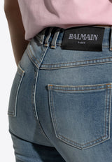 Balmain Slim-Leg Faded Jeans