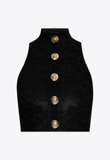 Balmain Baroque Jacquard Cropped Top