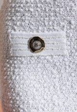 Balmain Button-Embellished Tweed Mini Skirt