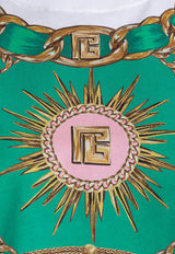 Balmain Foulard Print Cropped T-shirt