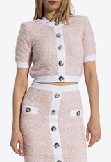 Balmain Cropped Tweed Cardigan