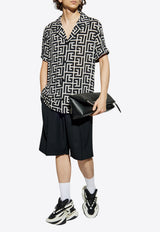 Balmain PB Labyrinthe Monogram Bowling Shirt