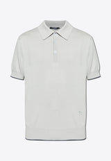 Balmain Embroidered Monogram Polo T-shirt
