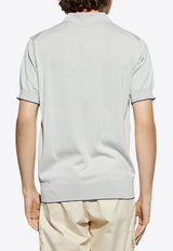 Balmain Embroidered Monogram Polo T-shirt