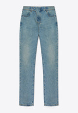 Balmain Straight-Leg Washed-Out Jeans