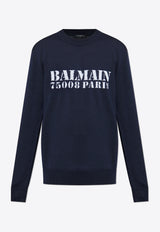 Balmain Logo Intarsia Wool Sweater