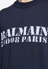 Balmain Logo Intarsia Wool Sweater