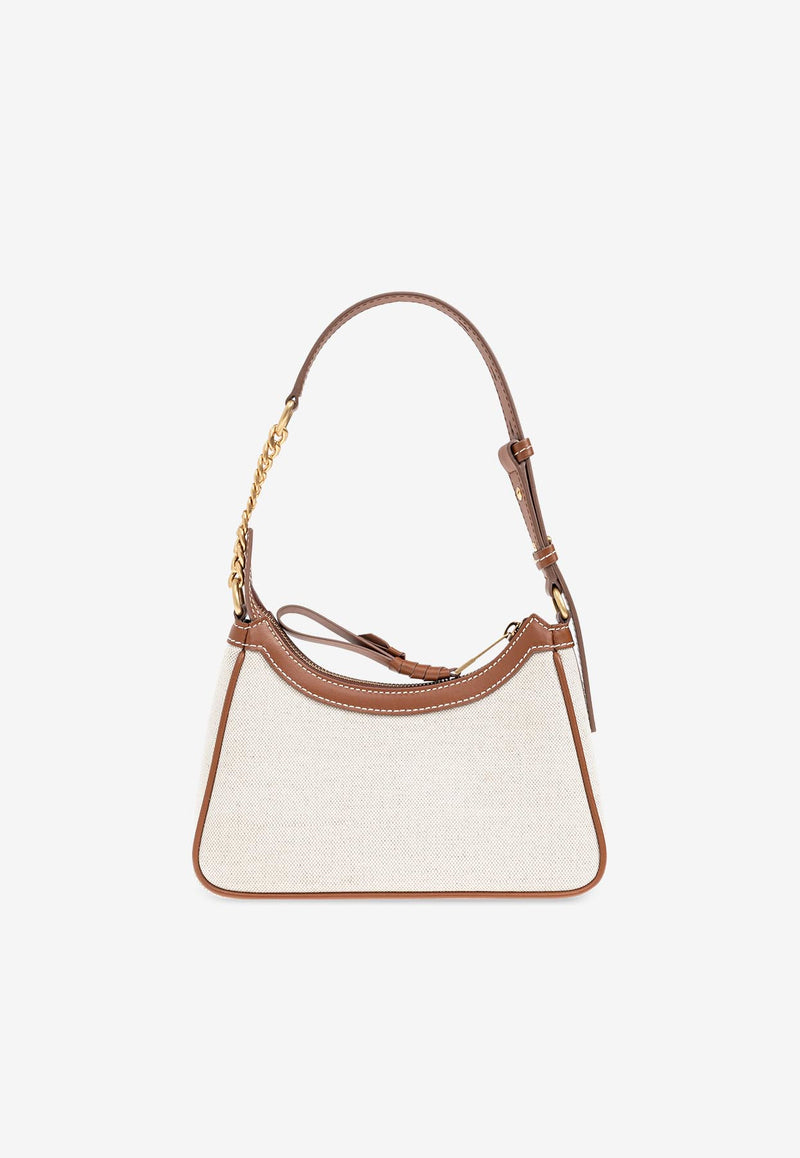 Balmain B-Army Canvas and Leather Shoulder Bag FN1BT743 TCFE-GEM