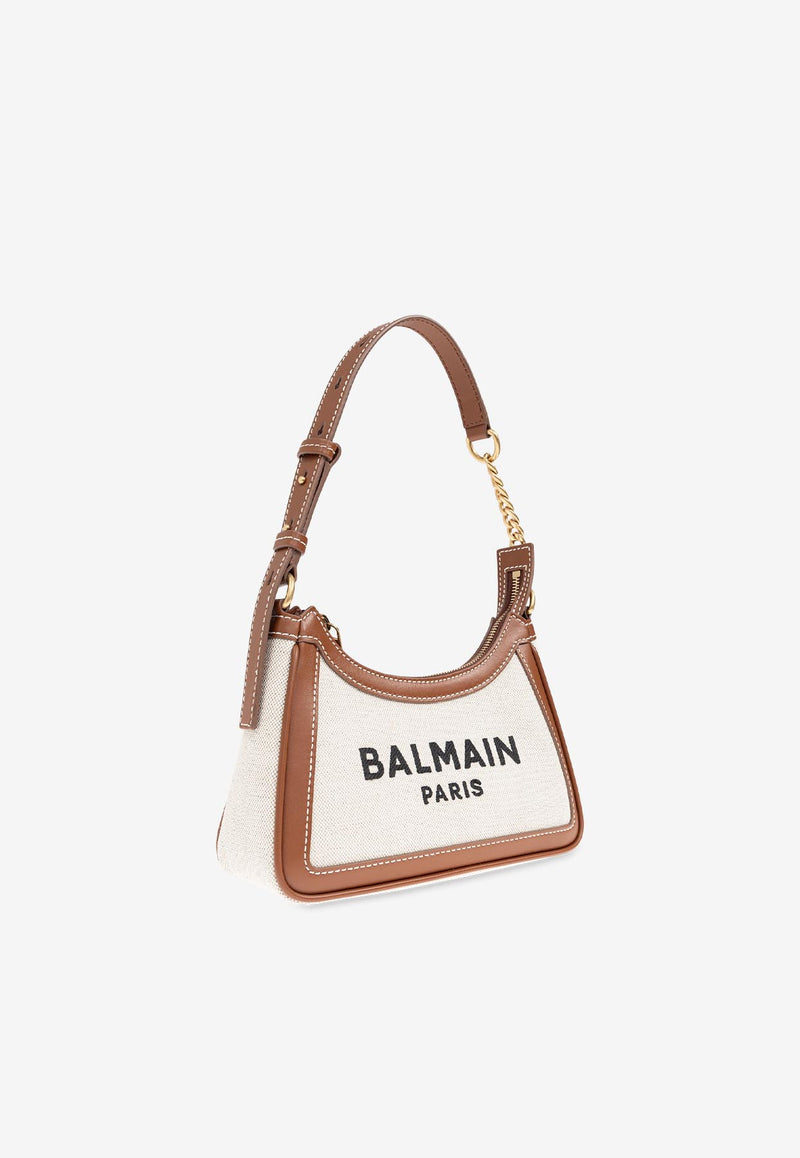 Balmain B-Army Canvas and Leather Shoulder Bag FN1BT743 TCFE-GEM
