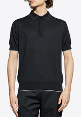 Balmain Embroidered Monogram Polo T-shirt