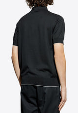 Balmain Embroidered Monogram Polo T-shirt