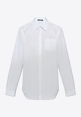Balmain Écusson Embroidered Long-Sleeved Shirt
