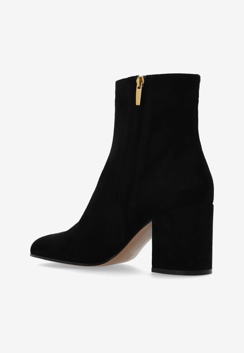 Gianvito Rossi Joelle 70 Suede Ankle Boots G73065 70RIC-CASNERO