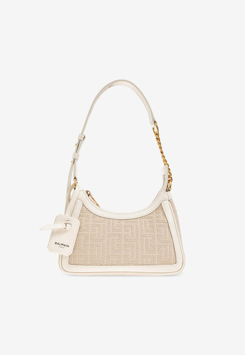 Balmain B-Army Canvas and Leather Shoulder Bag FN1BT999 TJQJ-GSQ