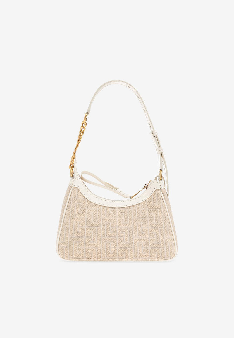 Balmain B-Army Canvas and Leather Shoulder Bag FN1BT999 TJQJ-GSQ