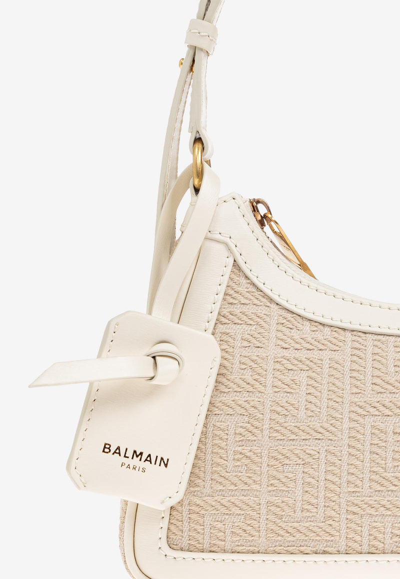 Balmain B-Army Canvas and Leather Shoulder Bag FN1BT999 TJQJ-GSQ