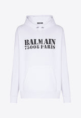 Balmain Logo Print Hooded Sweatshirt