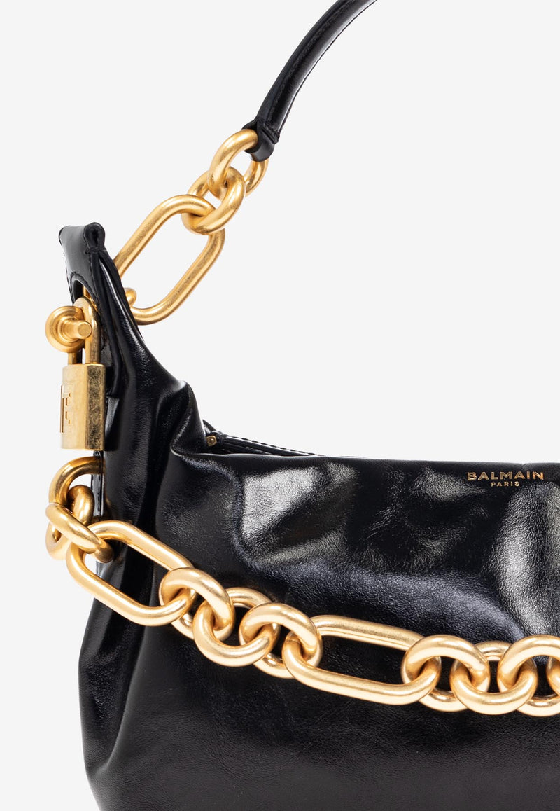 Balmain Medium Sync Leather Shoulder Bag FN1BS002 LBFO-0PA