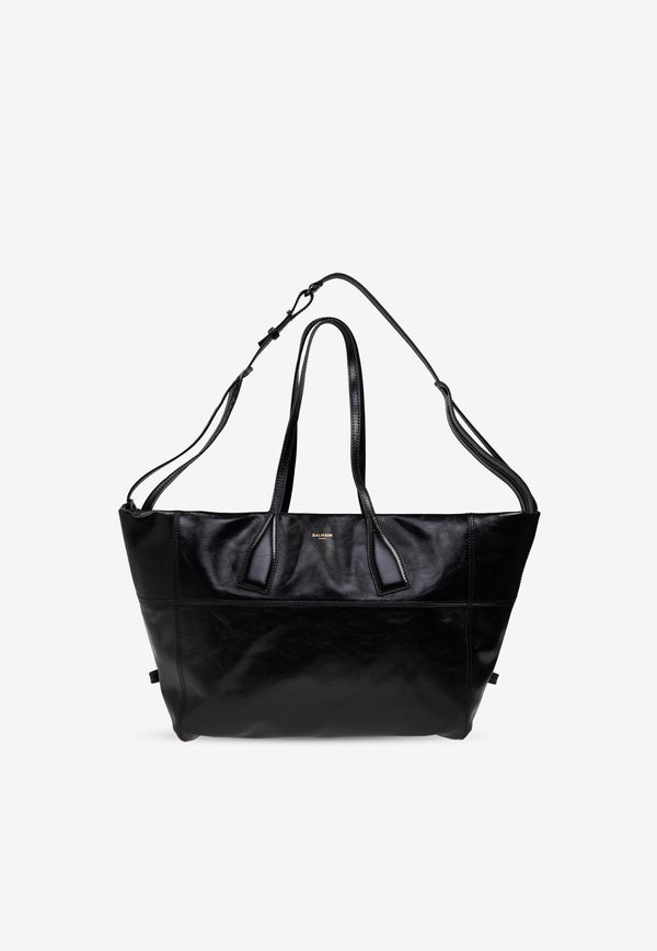 Balmain Track Leather Tote Bag FN1FI016 LBFO-0PA