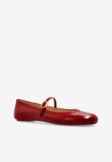 Gianvito Rossi Carla Patent Leather Ballet Flats Red G22223 05GOM-NUIROUG