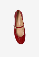 Gianvito Rossi Carla Patent Leather Ballet Flats Red G22223 05GOM-NUIROUG