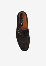 Tom Ford Gigi Twisted Band Suede Loafers