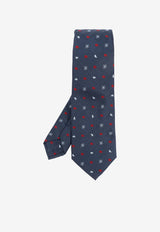 Embroidered Silk Tie