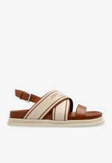 Joa Canvas and Leather Sandals